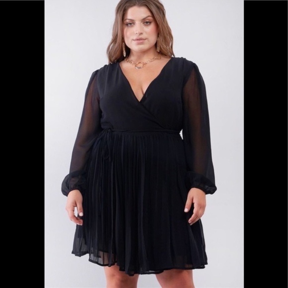 Haute Curve Black Wrap Dress